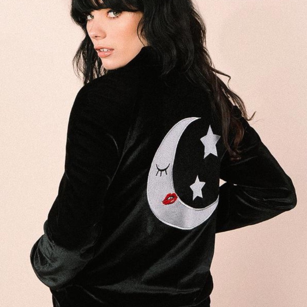 Valfré “Lune” Velvet Bomber Jacket